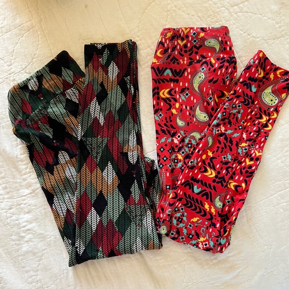 Womens  Lularoe Leggings - 2 pair - Picture 1 of 5
